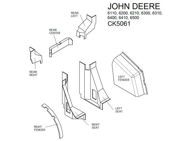 Early Series Lower Cab Kit - Tan - CK5061
