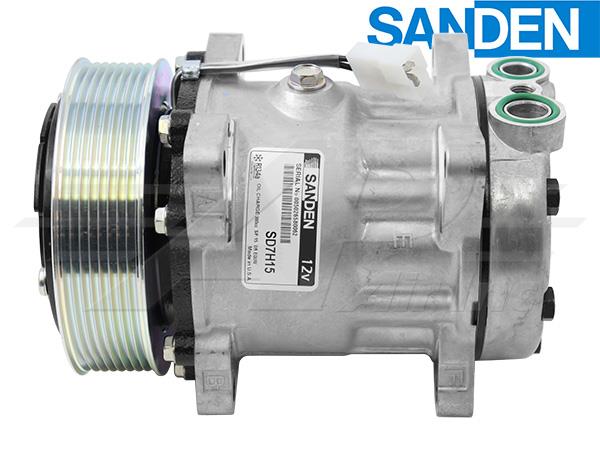 OE Sanden Compressor SD7H15 - 133mm, 8 Groove Clutch 12V