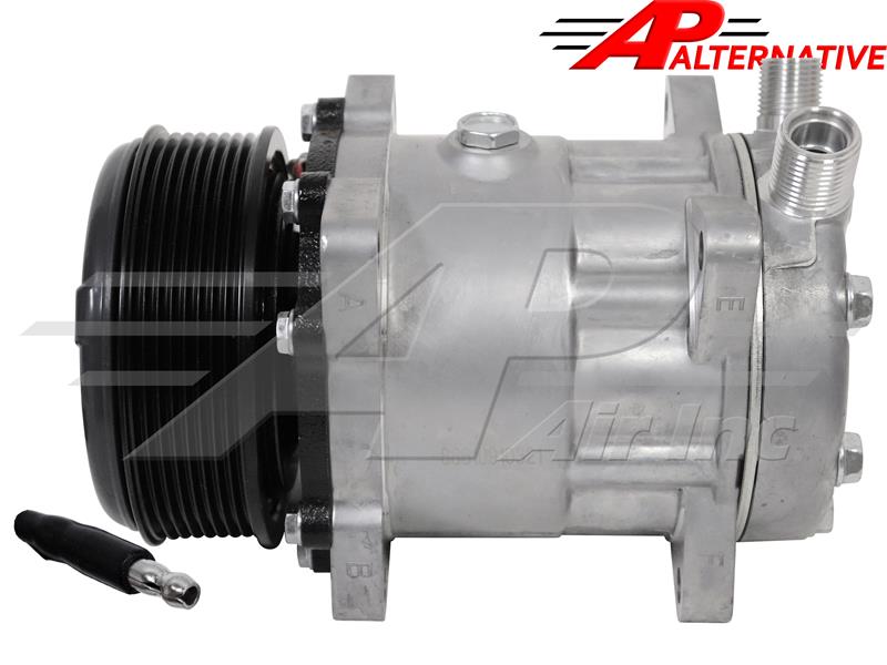 Aftermarket Sanden SD7H15, 4.7" Serpentine Clutch, Vertical 8 and 10 O-Ring