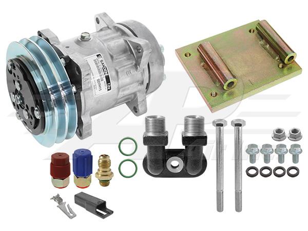 York to Sanden Conversion Kit - With Original Sanden Compressor