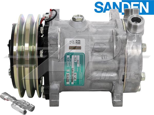 OE Sanden Compressor SD7H15 - 134mm 2 Groove Clutch 12V
