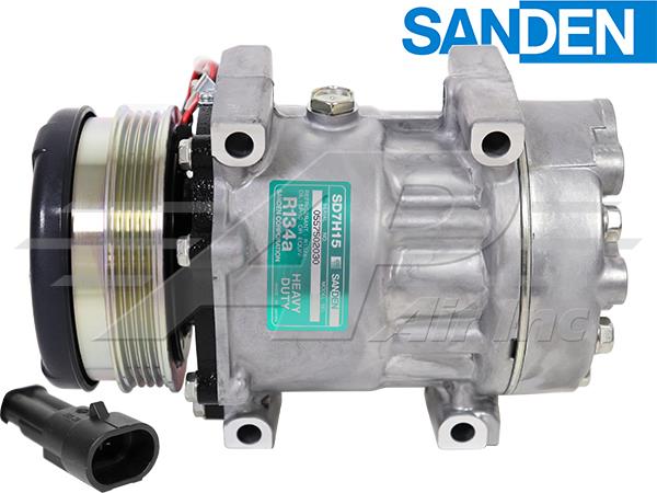 OE Sanden Compressor SD7 H15 - Groove Clutch V