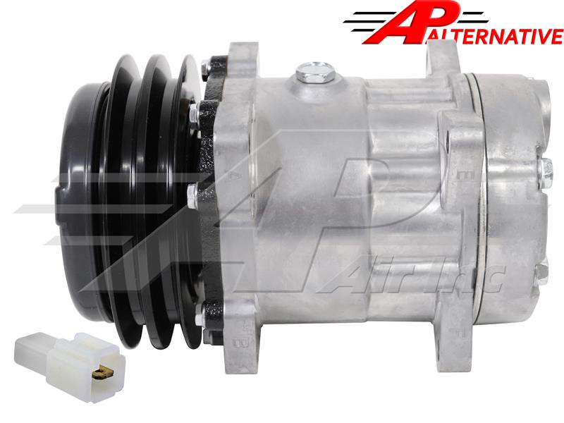 Alternative Sanden Compressor SD7H15 - 140mm, 2 Groove Clutch, 12V