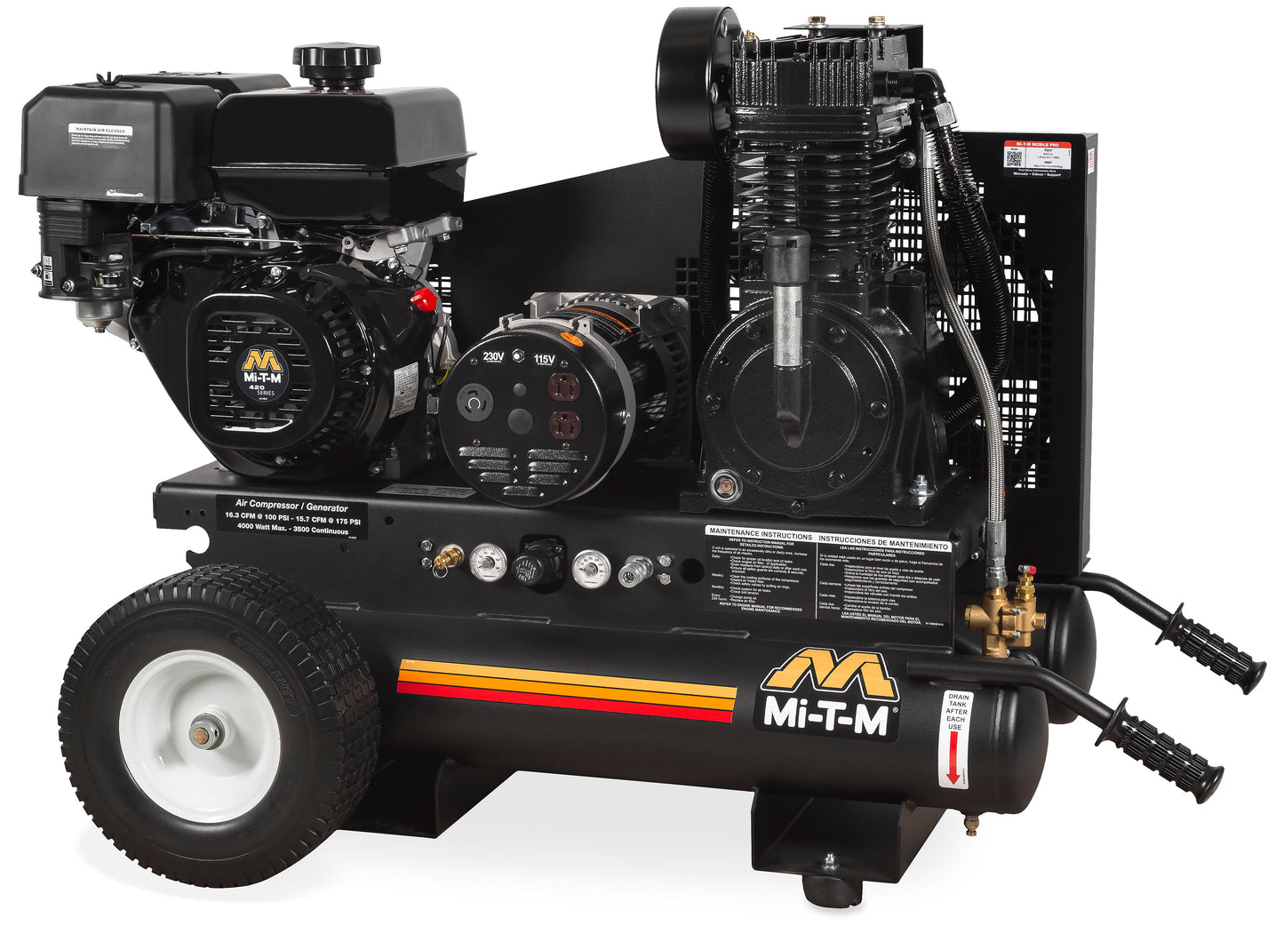 Mi-T-M AG2-PM14-08M1 90 PSI air compressor generator