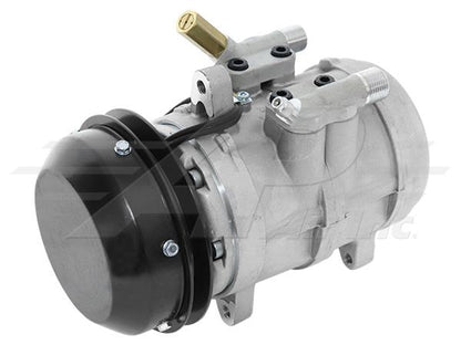 Alternative Denso Compressor 6E171 - 146mm, 1 Groove Clutch, 12V - With Manifold - 503-1162