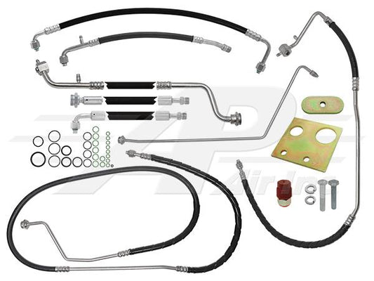 8 Piece A/C Hose and Steel Line Kit with Rubber Cab Post Lines - 730-62132R