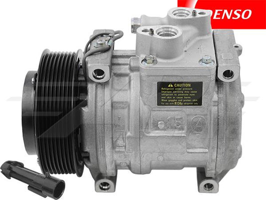 OE Denso Compressor 10PA15C - 124.5mm, 8 Groove Clutch, 12V - 503-1216