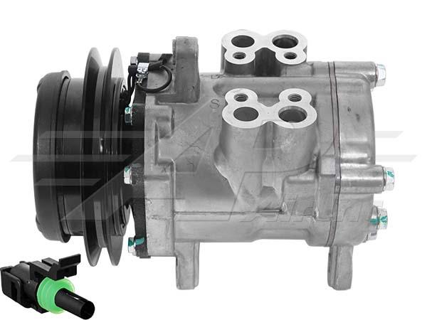 HD Sanden Style Denso - 146mm, 1 Groove Clutch, 12V - Without Manifold Kit - 503-117