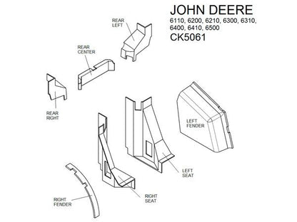 Early Series Lower Cab Kit - Tan - CK5061