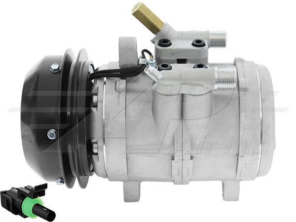 Alternative Denso Compressor 6E171 - 146mm, 1 Groove Clutch, 12V - With Manifold - 503-1162