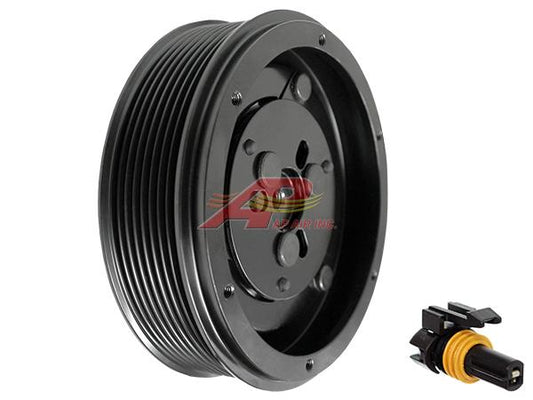 HD Complete Clutch Kit with Hub, Pulley, Coil, and Dust Cover - Spring Leaf Hub - 600-3020HD