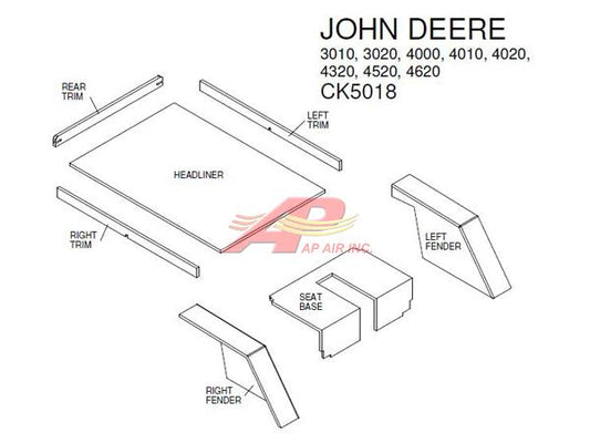 Hiniker Lower Cab Kit with Headliner - Black - CK5018