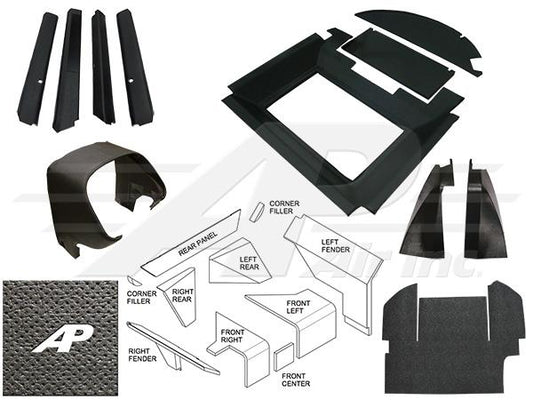 Early Series Qwik Fit Complete Interior Cab Kit - Black - INT50302