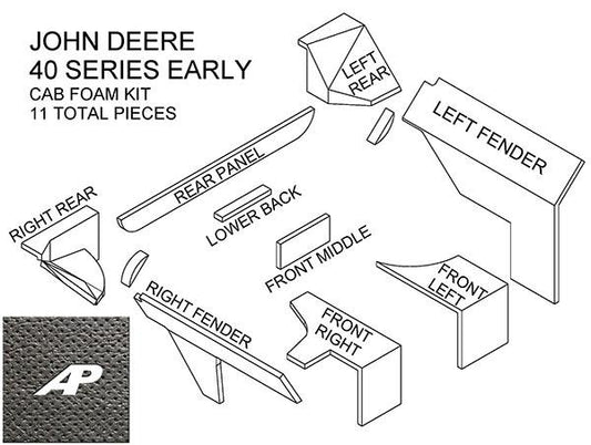 Early Series Lower Cab Kit - Black - CK5040