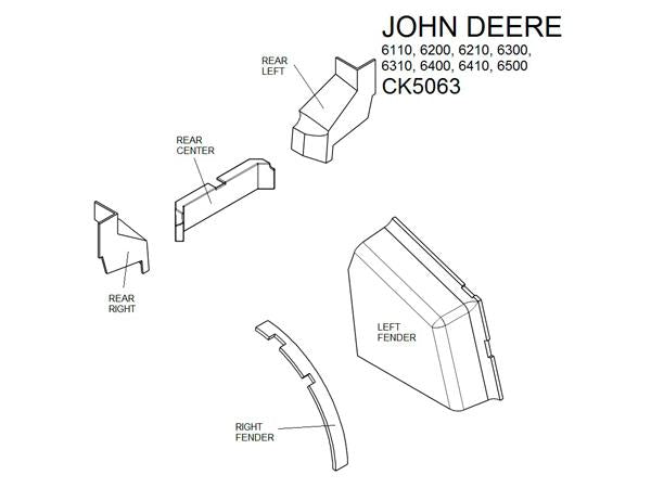 Late Series Lower Cab Kit - Tan - CK5063