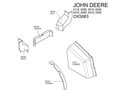 Late Series Lower Cab Kit - Tan - CK5063
