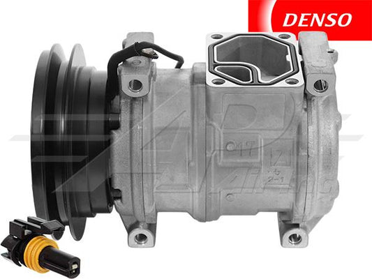 OE Denso Compressor 10PA17C - 146mm, 1 Groove Clutch, 12V - 503-125