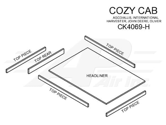 Cozy Cab Aftermarket Headliner - Black - CK4069-H