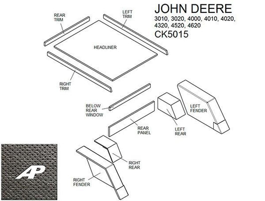 Year A Round QTI Lower Cab Kit with Headliner - Black - CK5015