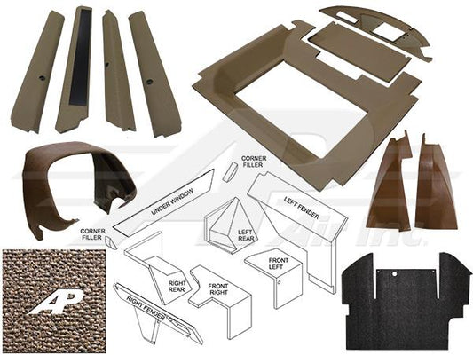 Qwik Fit Complete Interior Cab Kit - Multi Brown/Sailcloth Tan - INT50602