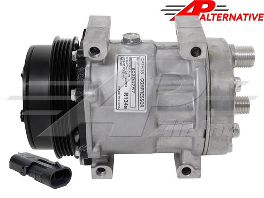 Aftermarket Sanden SD7H15, 4.6" 4 Groove Clutch, Direct Mount, Horizontal 8 and 10 O-Ring