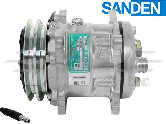Original Sanden SD5H09, 4.9" 2 Groove Clutch, Horizontal 8 & 10 O-Ring