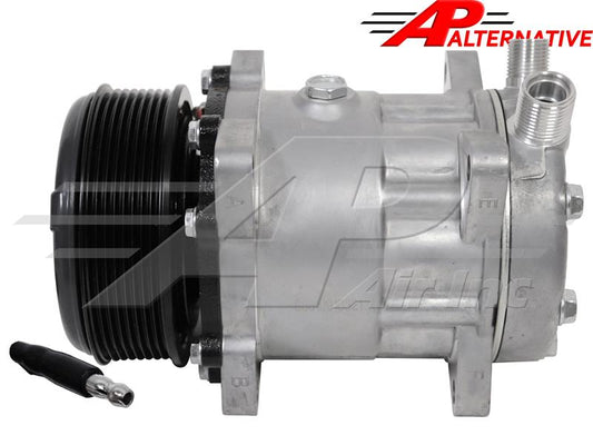 Aftermarket Sanden SD7H15, 4.7" Serpentine Clutch, Vertical 8 and 10 O-Ring
