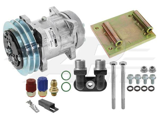York to Sanden Conversion Kit - With Original Sanden Compressor
