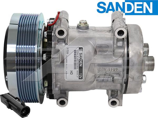 OE Sanden Compressor SD7H15HD - 152mm 8 Groove Clutch 12V
