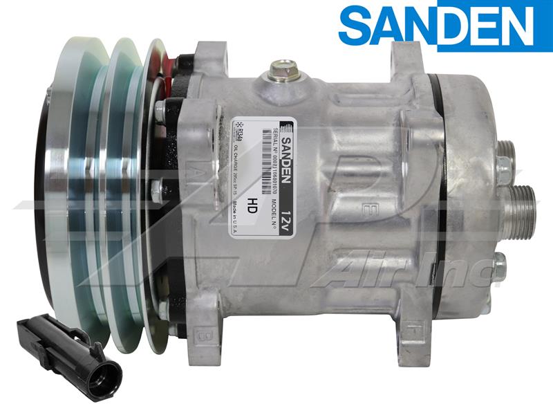 OE Sanden Compressor SD7H15 - 152mm 2 Groove Clutch 12V LATE serial number