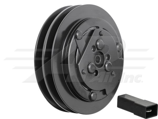 Sanden Clutch - 140mm, 2 Groove, Keyed Shaft, 12V