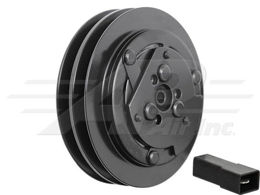 Sanden Clutch - 140mm, 2 Groove, Keyed Shaft, 12V