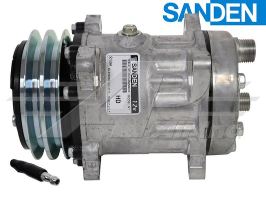 OE Sanden Compressor SD7H15 - 125mm, 2 Groove Clutch 12V
