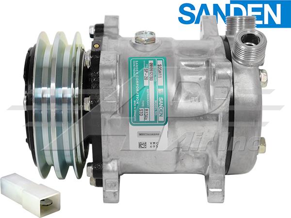 OE Sanden Compressor SD5H11 - 125mm, 2 Groove Clutch 12V