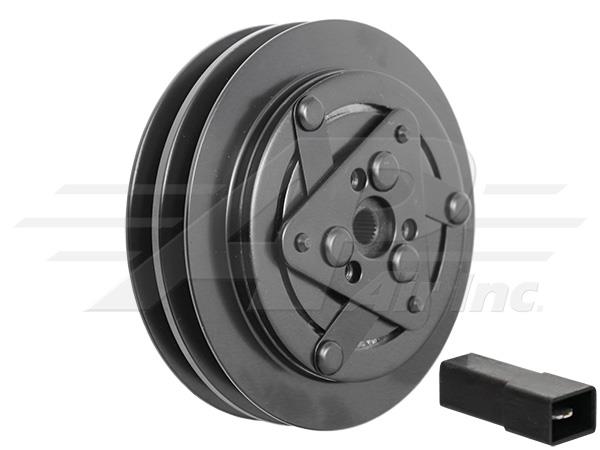 Sanden Clutch - 140mm, 2 Groove, Splined Shaft, 12V