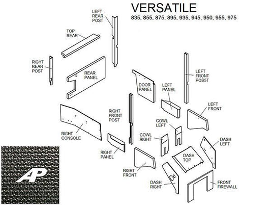 Versatile Lower Cab Kit - Black Basketweave