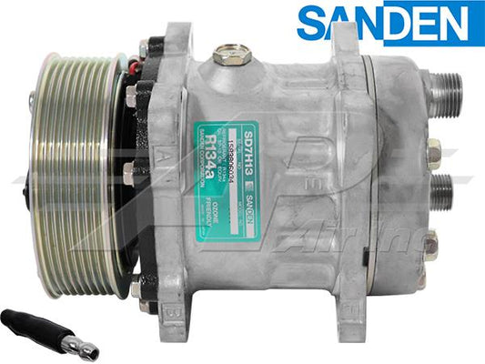 New Sanden SD7H13, 119 mm, 8 Groove Clutch, Ear Mount, 12V, KG Head LATE serial number