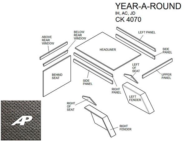 Year Around Cab Kit With Headliner - Black